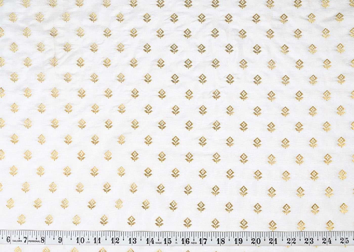 White-Dyeable-Silk-Fabric-With-All-Over-Golden-Zari-Handloom-22859-measurement-view