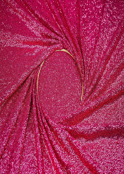 Pink Georgette Fabric With All Over Sequins Work 22876