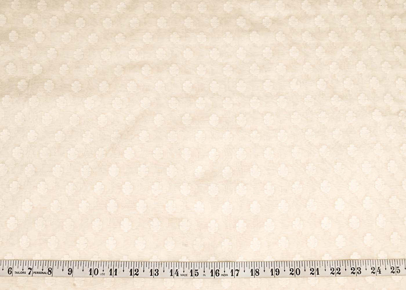Off-White-Dyeable-Chanderi-Fabric-With-All-Over-Self-Work-22939-measurement-view