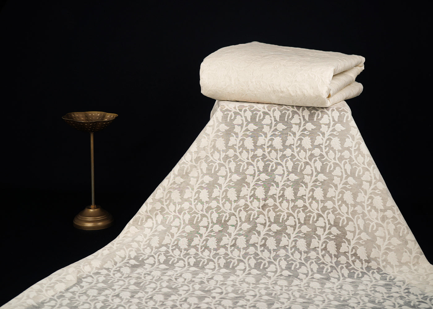 Off-White-Dyeable-Chanderi-Fabric-With-All-Over-Self-Work-22945