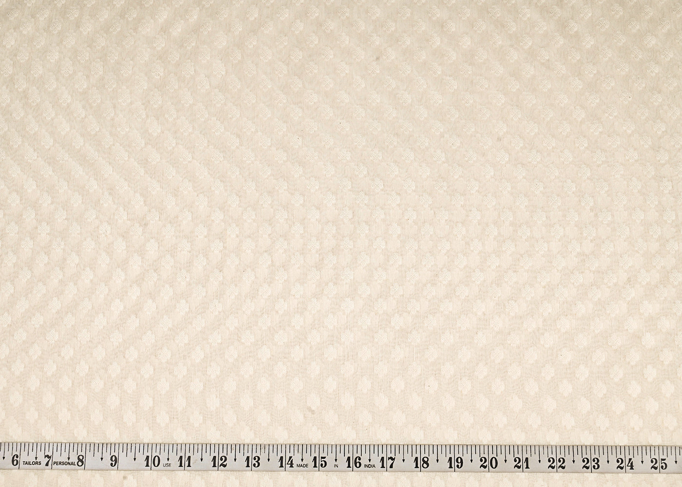 Off-White-Dyeable-Chanderi-Fabric-With-All-Over-Self-Work-22946-measurement-view