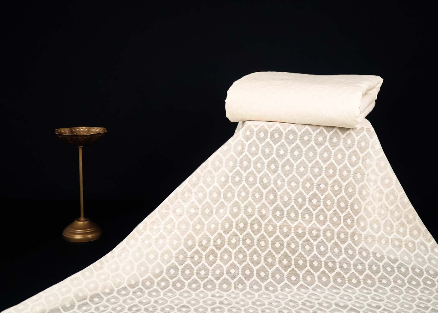 Off-White-Dyeable-Chanderi-Fabric-With-All-Over-Self-Work-22947