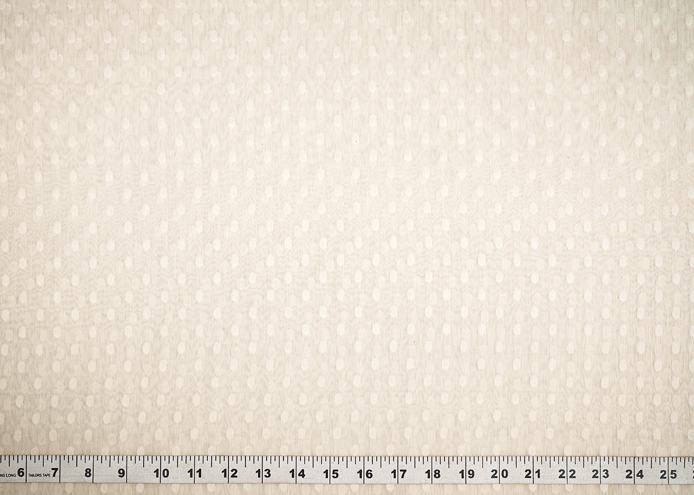 Off White Dyeable Chanderi Fabric With All Over Thread Handloom 22949