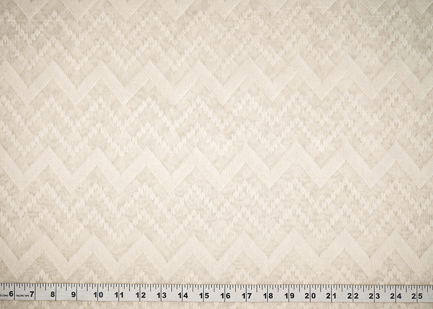 Off White Dyeable Chanderi Fabric With All Over Thread Handloom 22969