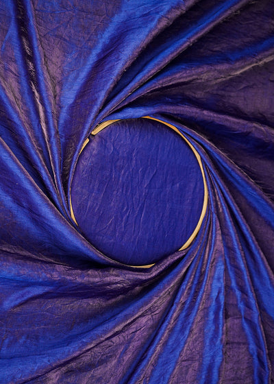 Navy Blue Colored Diamond Silk Fabric 22989(102)