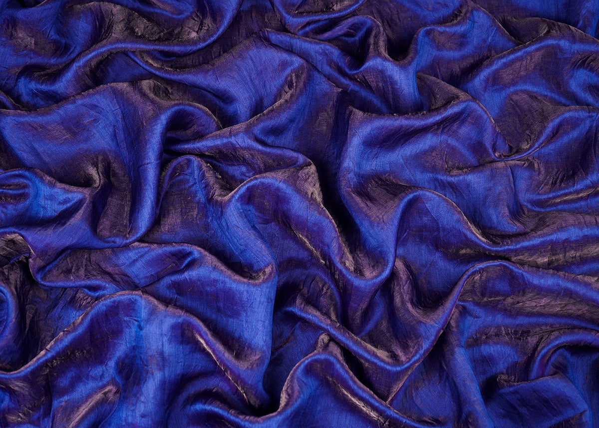 Navy Blue Colored Diamond Silk Fabric 22989(102)