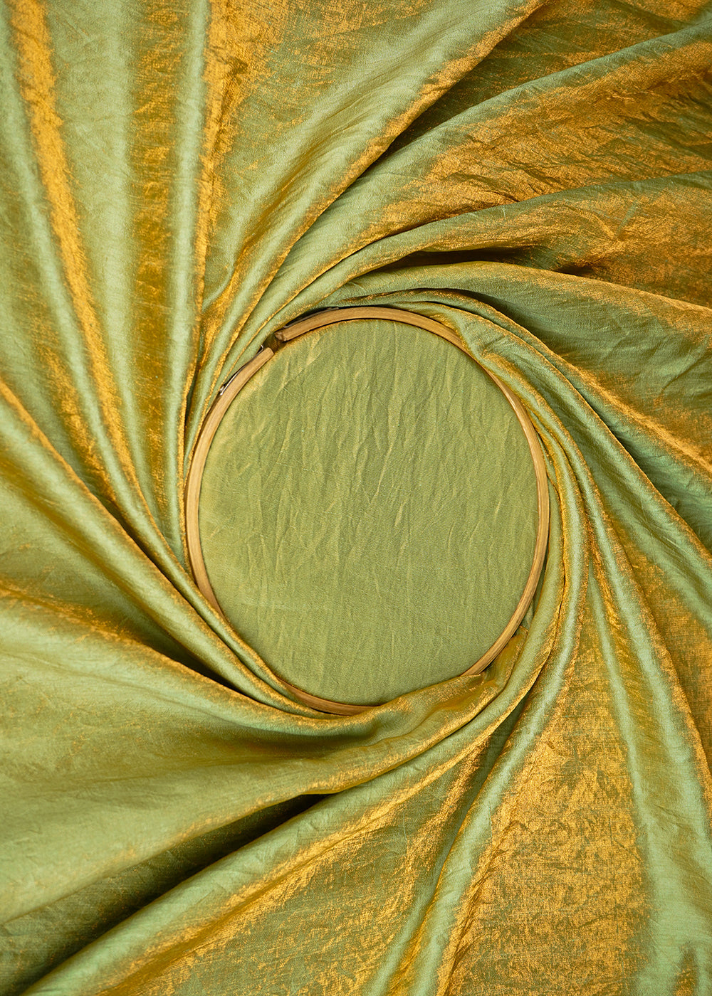 Persian Green Colored Diamond Silk Fabric 22989(103)