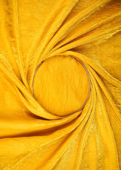 Yellow Colored Diamond Silk Fabric 22989(107)