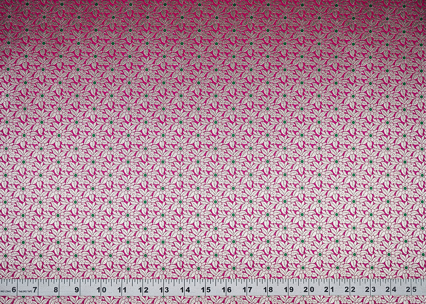 Pink-Banarasi-Brocade-Fabric-With-All-Over-Golden-Zari-Handloom-23007-measurement-view