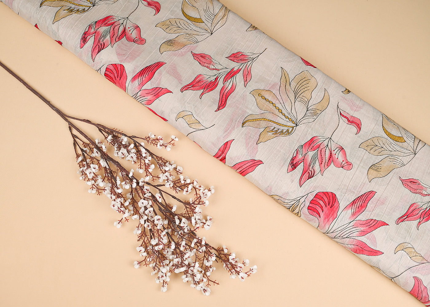 Off-White-Chanderi-Fabric-With-All-Over-Floral-Print-And-Thread-Work-23020