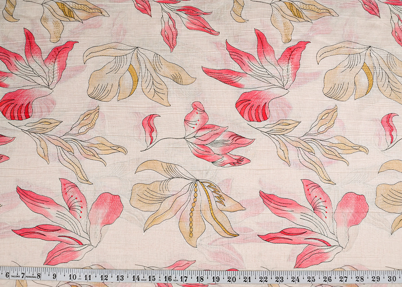 Off-White-Chanderi-Fabric-With-All-Over-Floral-Print-And-Thread-Work-23020-measurement-view