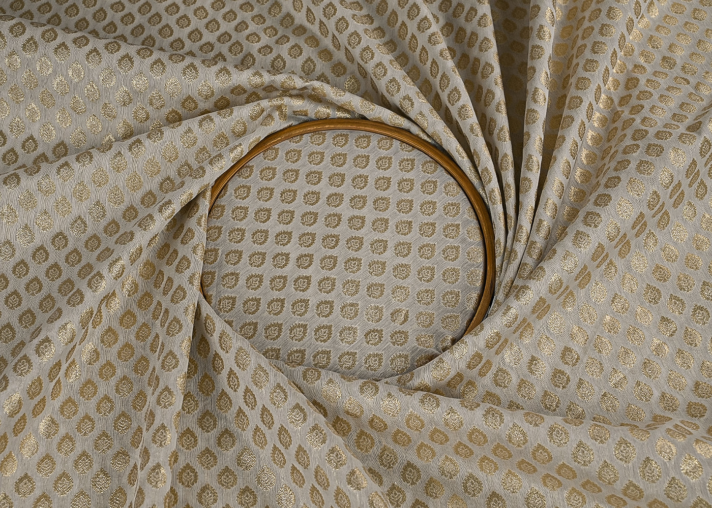 White-Dyeable-Chanderi-Fabric-With-All-Over-Foil-Work-23032-close-view