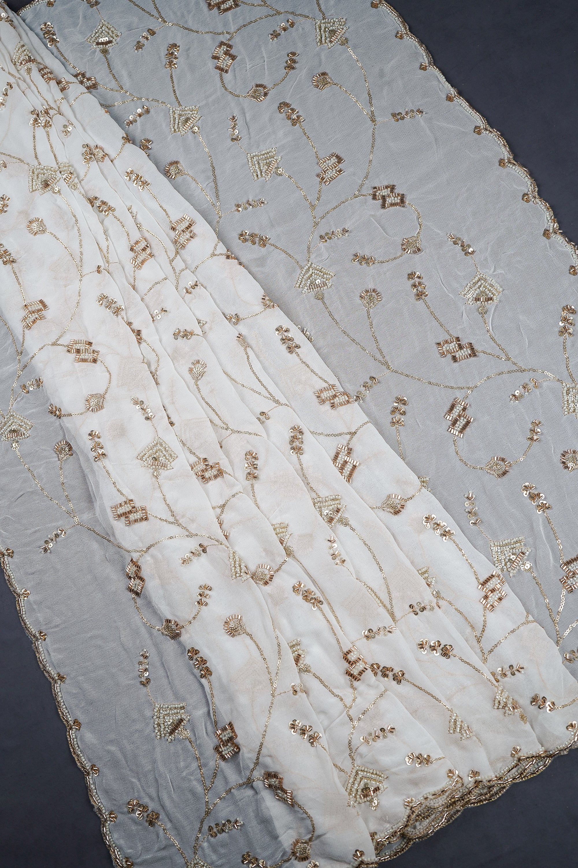 white-georgette-dupatta-with-all-over-katdana-sequins-and-bead-work-with-scalloped-borders-23049-pleats-view