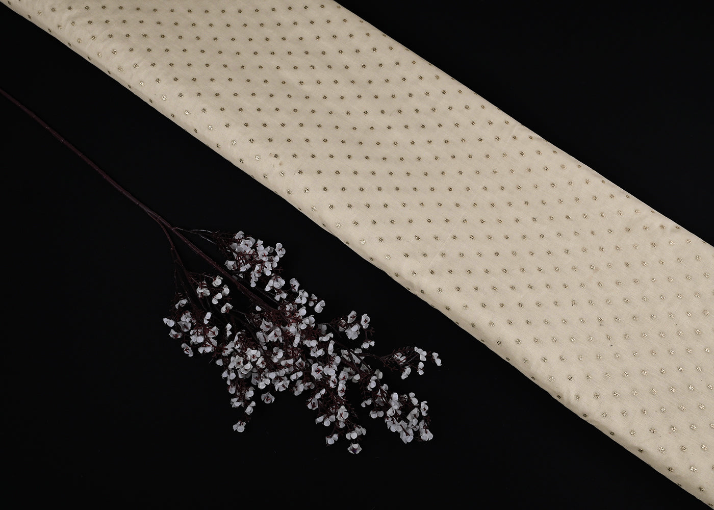 White-Dyeable-Chanderi-Fabric-With-All-Over-Zari-Handloom-23075