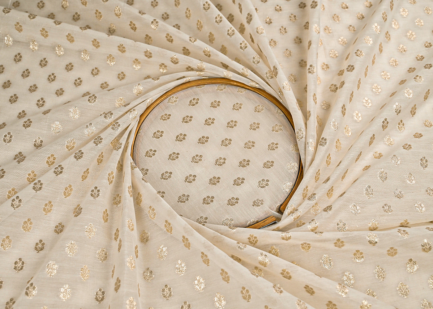 White-Dyeable-Chanderi-Fabric-With-All-Over-Zari-Handloom-23076-close-view