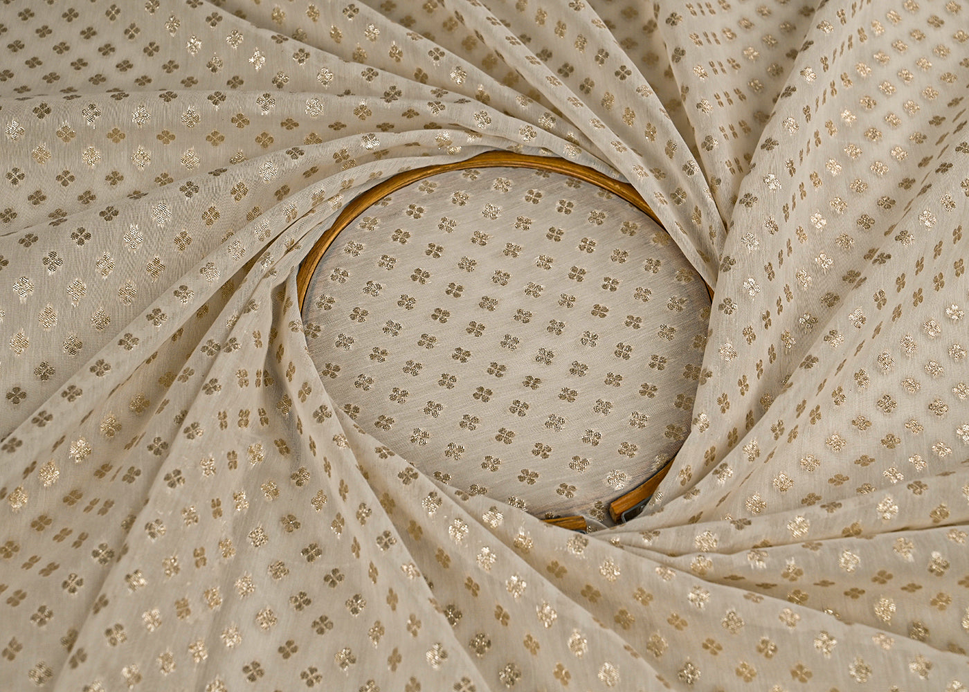 White-Dyeable-Chanderi-Fabric-With-All-Over-Zari-Handloom-23078-close-view