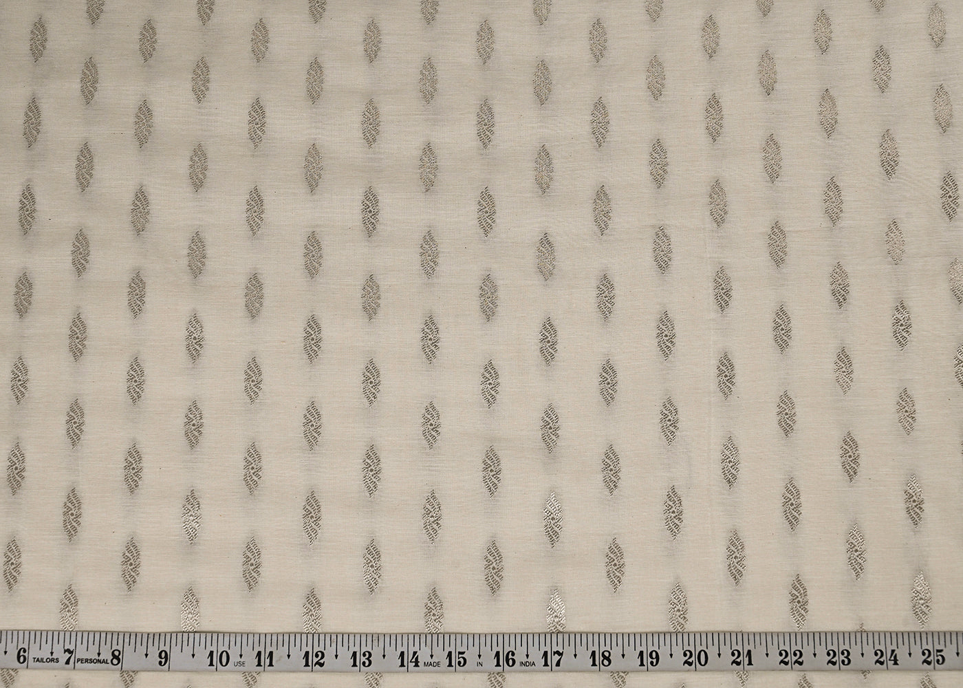 White-Dyeable-Chanderi-Fabric-With-All-Over-Zari-Handloom-23085-measurement-view
