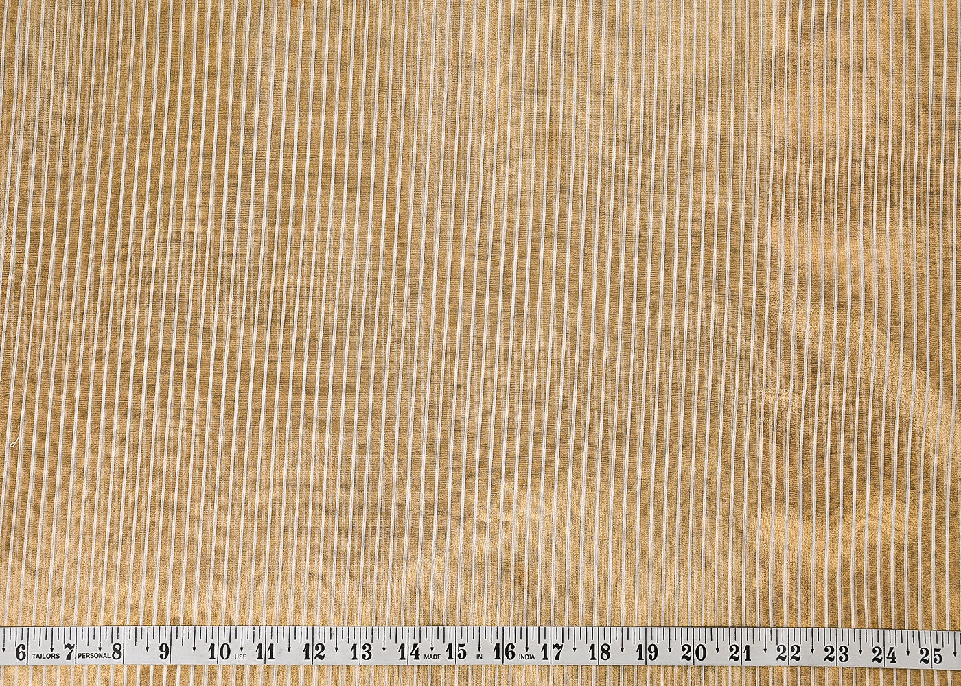 White Dyeable Organza Fabric With All Over Zari Handloom 23088-measurement-view