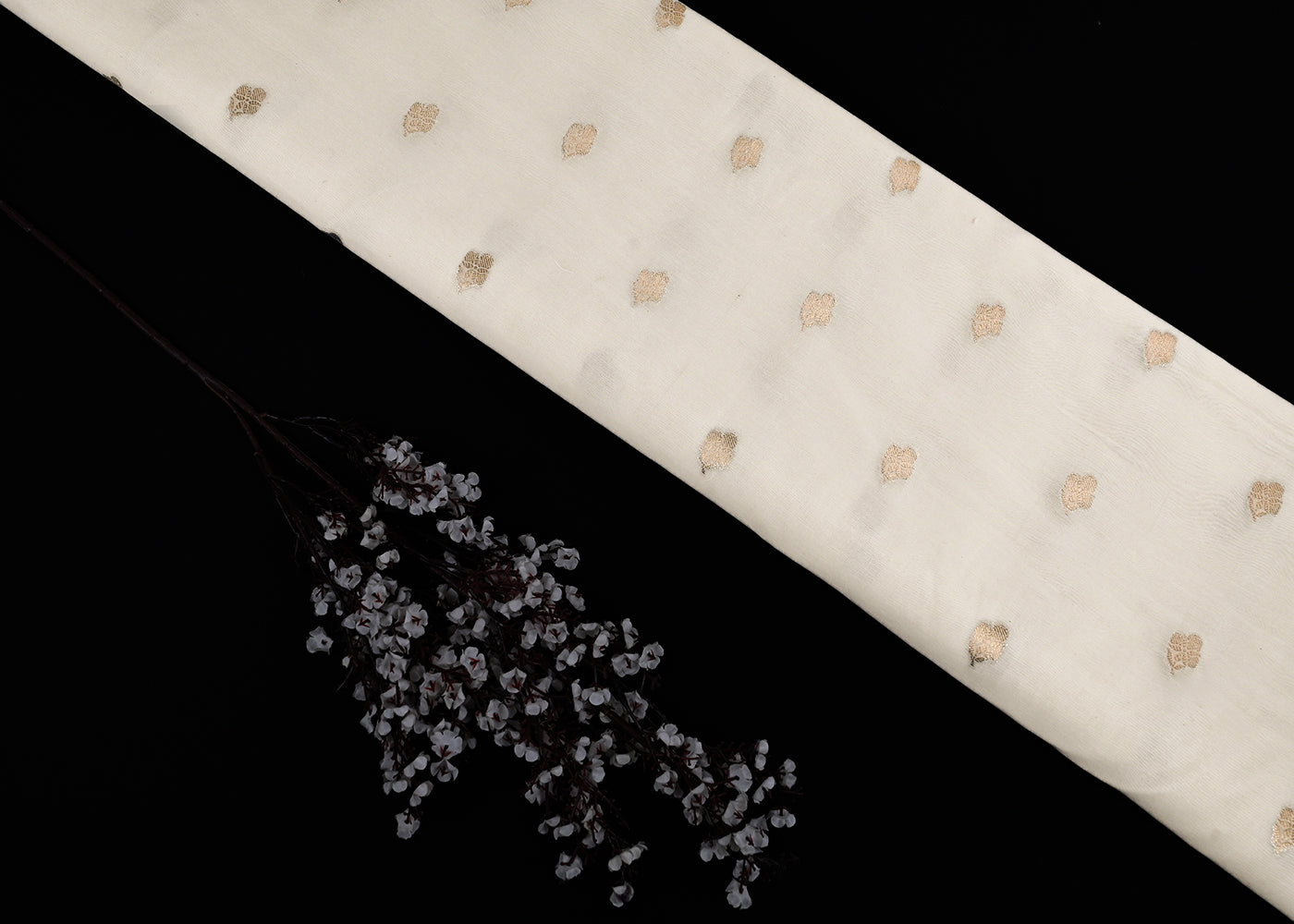 White-Dyeable-Chanderi-Fabric-With-All-Over-Zari-Handloom-23090