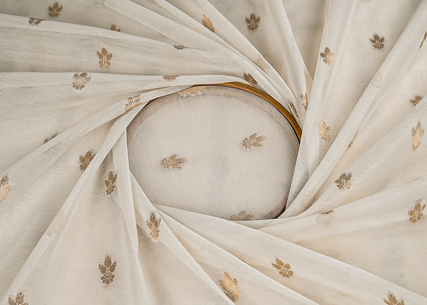 White-Dyeable-Organza-Fabric-With-All-Over-Zari-Handloom-23091-close-view