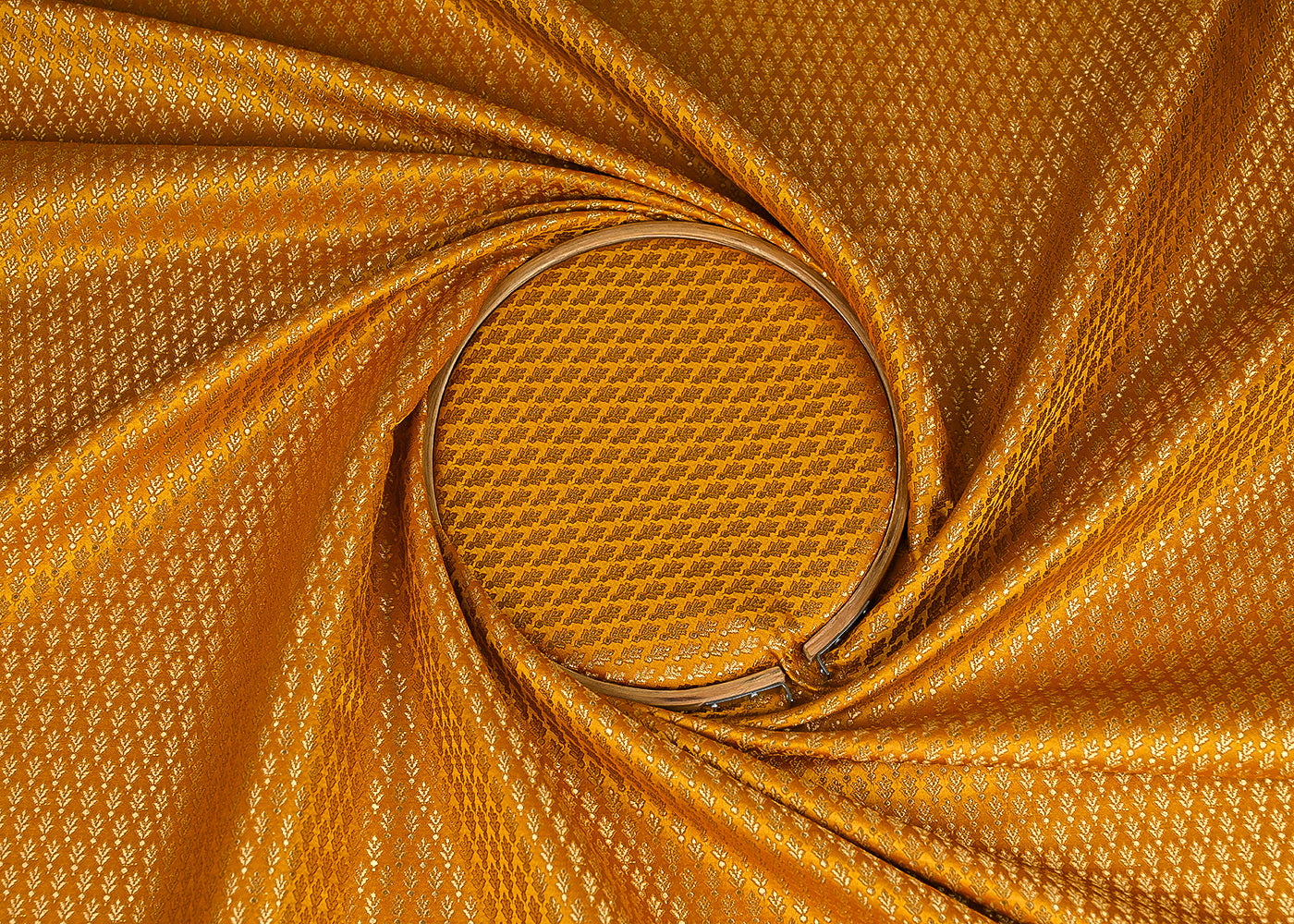 mustard-banarasi-brocade-fabric-with-all-over-golden-zari-handloom-23167-close-view