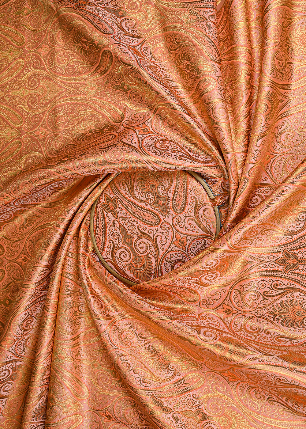 Gajri-Pink-Banarasi-Brocade-Fabric-With-All-Over-Golden-Zari-Handloom-23172-close-view