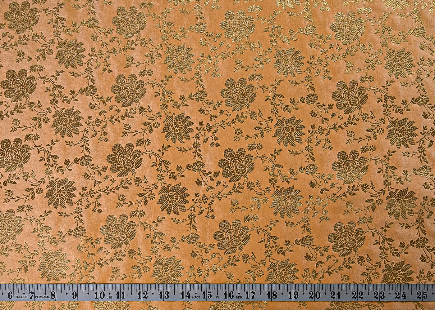 peach-banarasi-brocade-fabric-with-all-over-golden-zari-handloom-23186-measurement-view