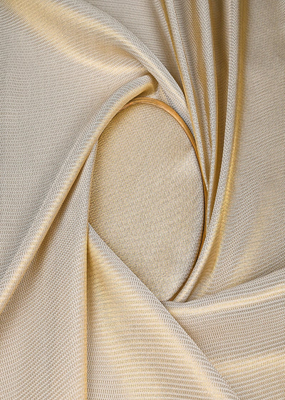 Light Gold Dyeable Silk Fabric With All Over Zari Handloom 23199