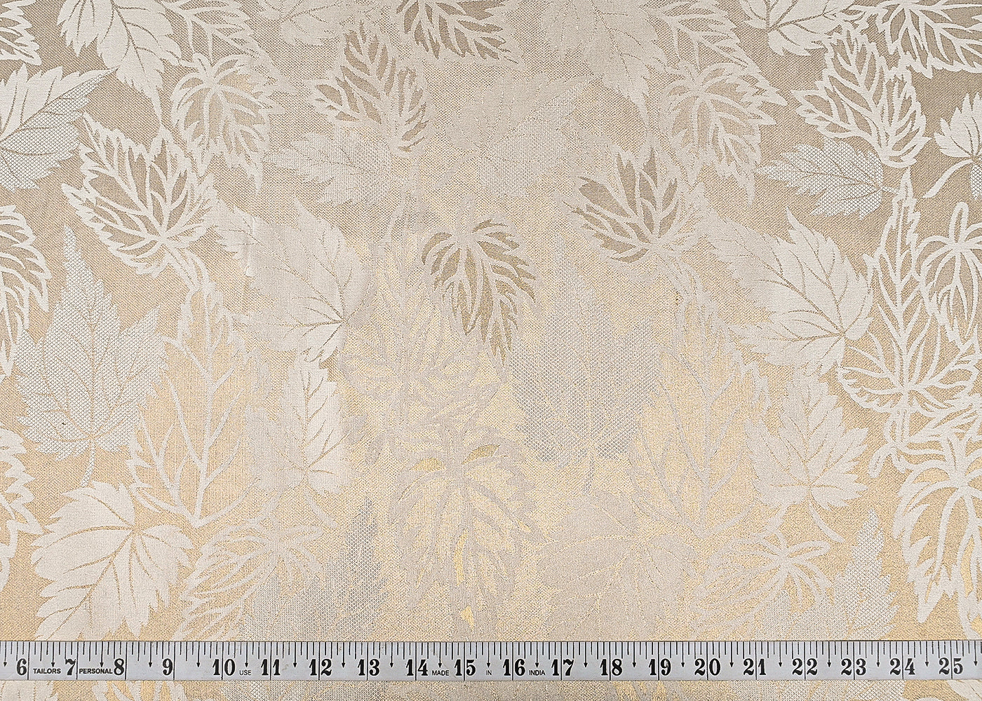 Light Gold Silk Fabric With All Over Zari Handloom23200