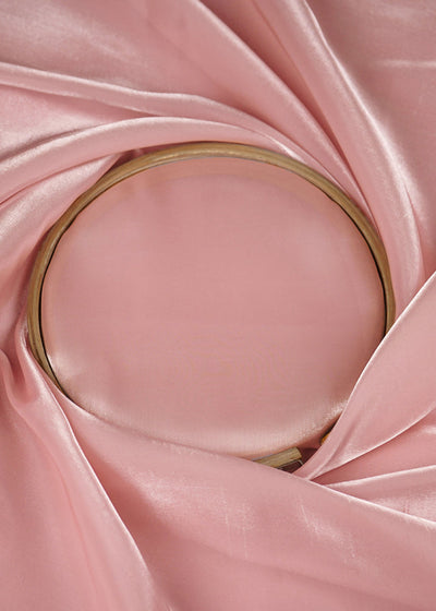 Light Pink Colored Organza Satin Fabric 23212(101)