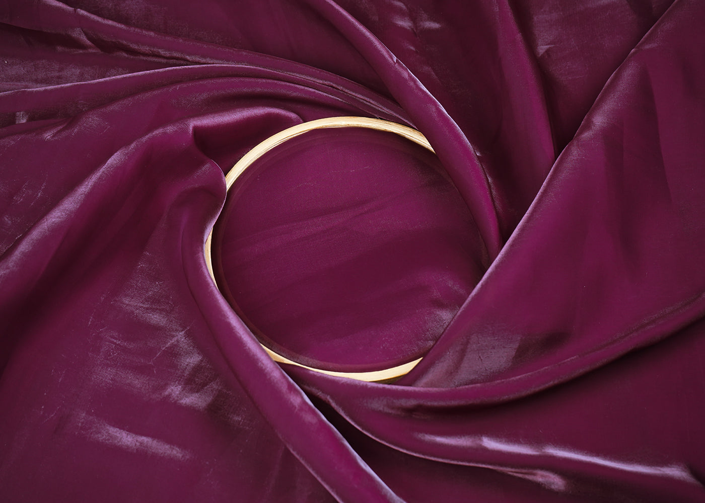Dark Plum Colored Organza Satin Fabric 23212(102)