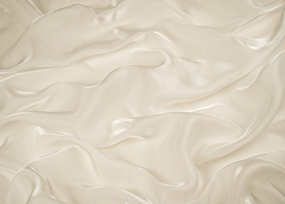 White Colored Organza Satin Fabric 23212(108)