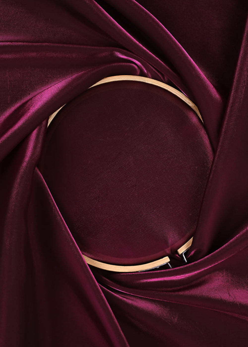 Wine Colored Organza Satin Fabric 23212(113)