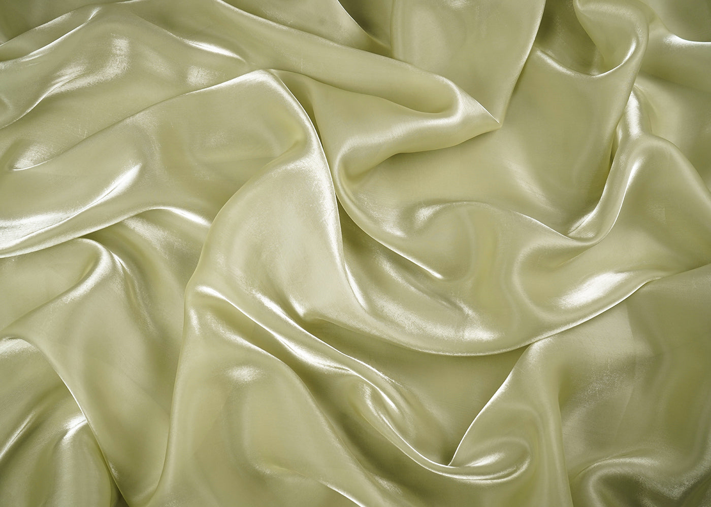 Pista Green Colored Organza Satin Fabric 23212(115)