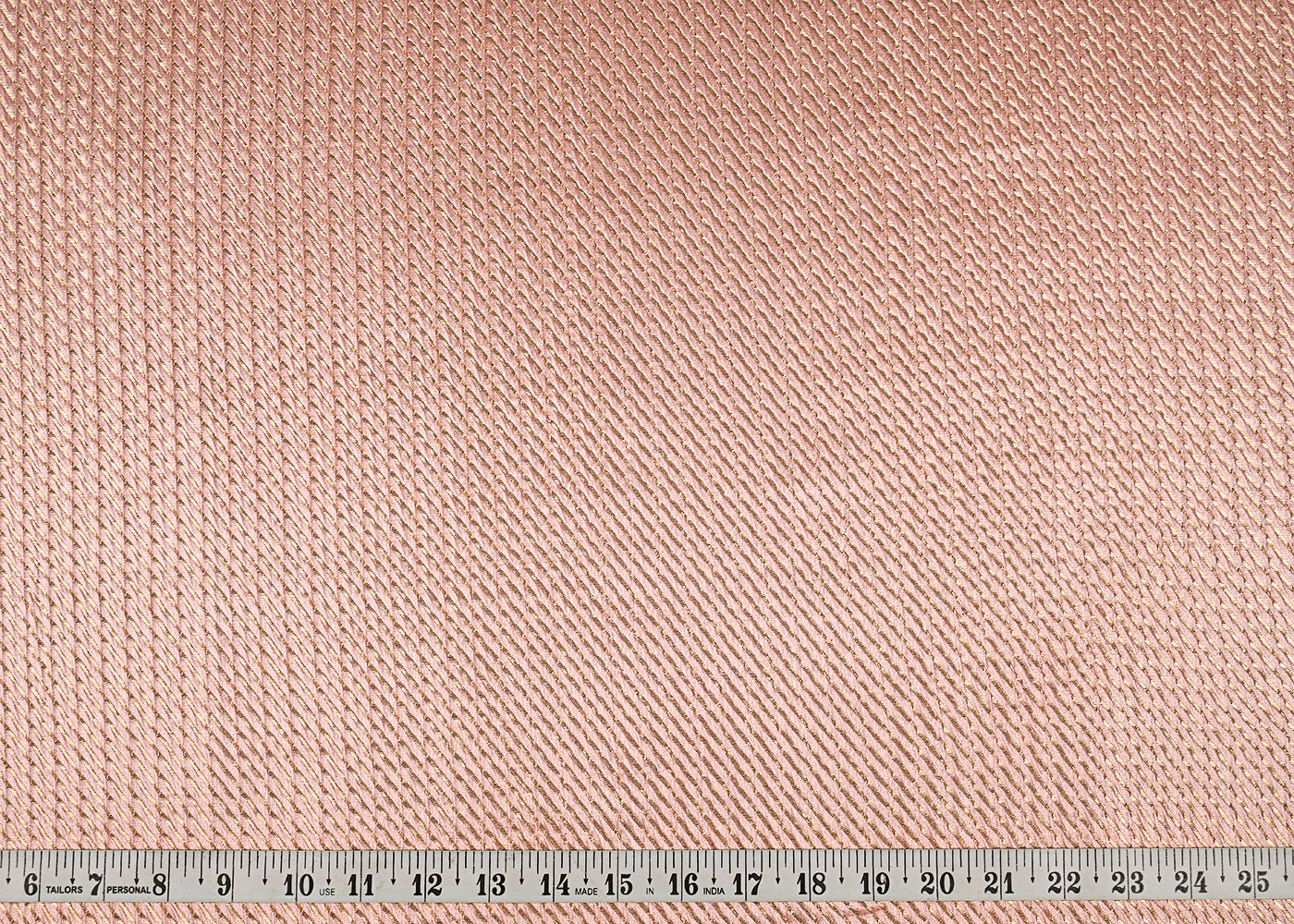 Light Pink Banarasi Silk Fabric With All Over Golden Zari Handloom 23215
