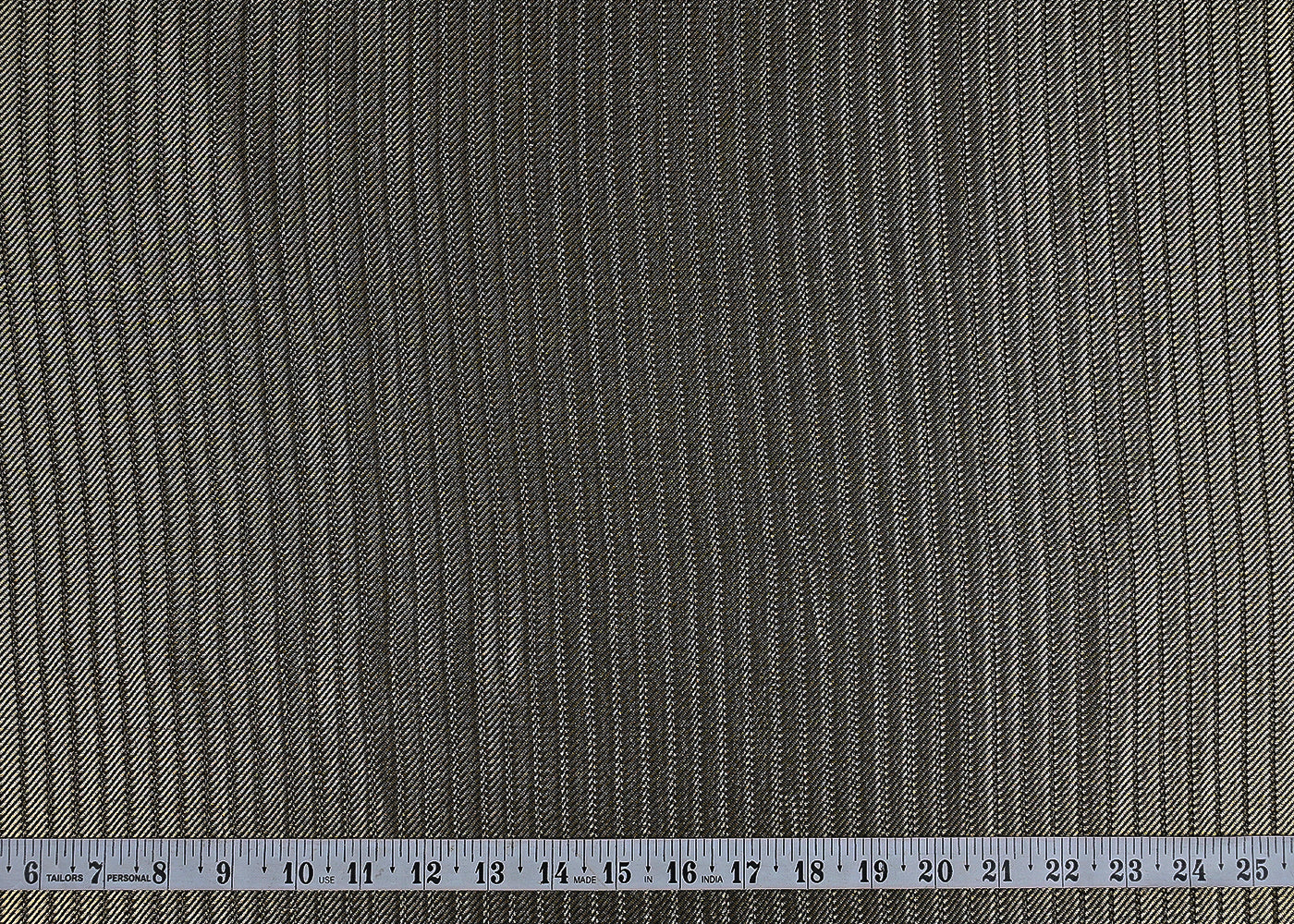 Black Banarasi Silk Fabric With All Over Golden Zari Handloom 23224