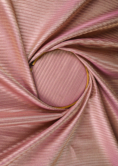 Blush Pink Banarasi Silk Fabric With All Over Golden Zari Handloom 23227