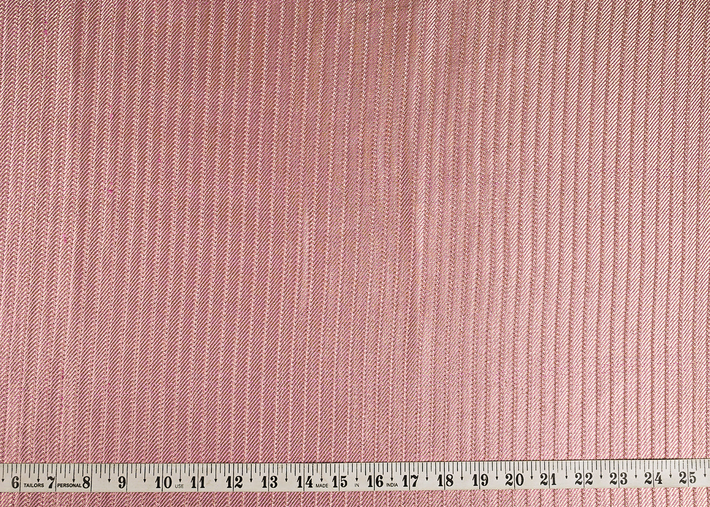 Blush Pink Banarasi Silk Fabric With All Over Golden Zari Handloom 23227