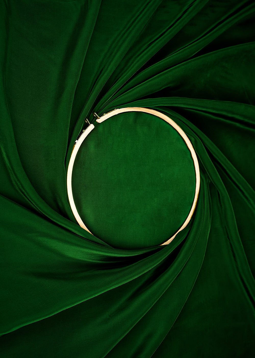 Dark Green Colored Crepe Fabric 23244(15)