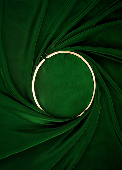 Dark Green Colored Crepe Fabric 23244(15)