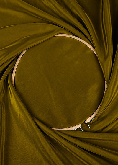 Olive Green Colored Crepe Fabric 23244(24)