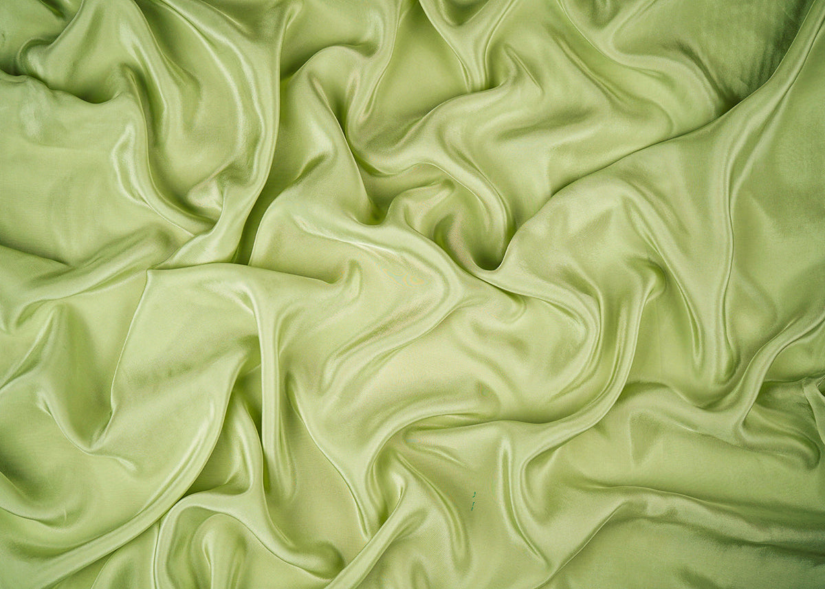 Light Pista Green Colored Crepe Fabric 23244(4)