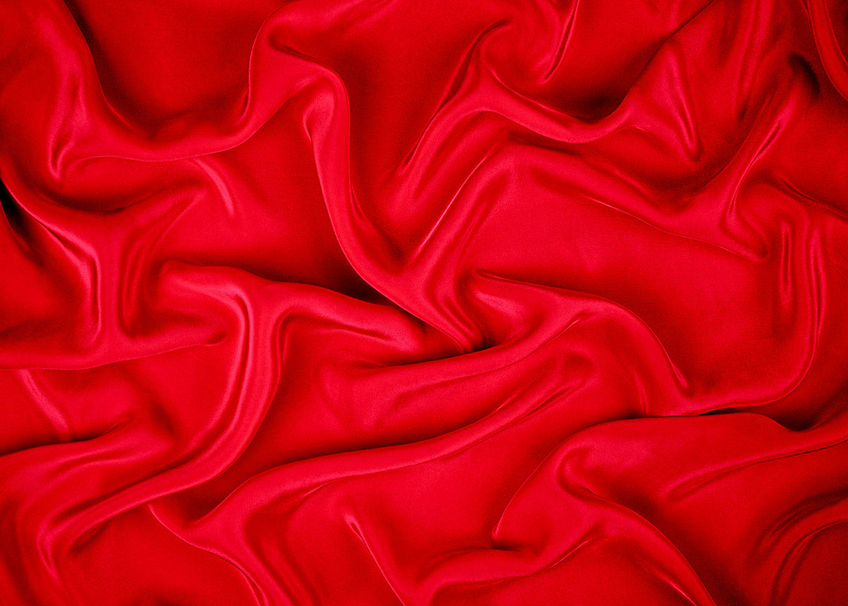 Crimson Red Colored Crepe Fabric 23244(7)
