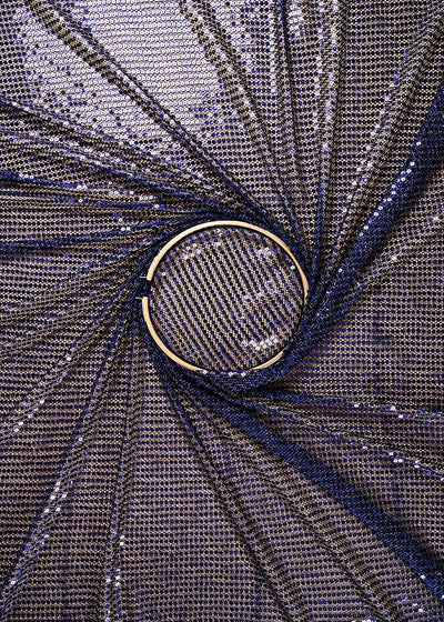Navy Blue Exclusive Fabric With All Over Sequins Work 23621