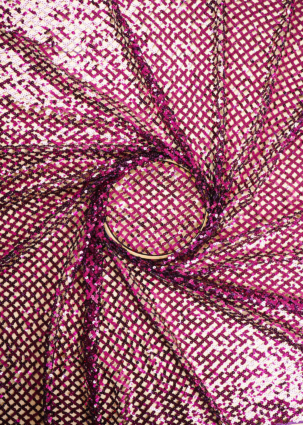 Dark Pink Exclusive Fabric With All Over Sequins Work 23627