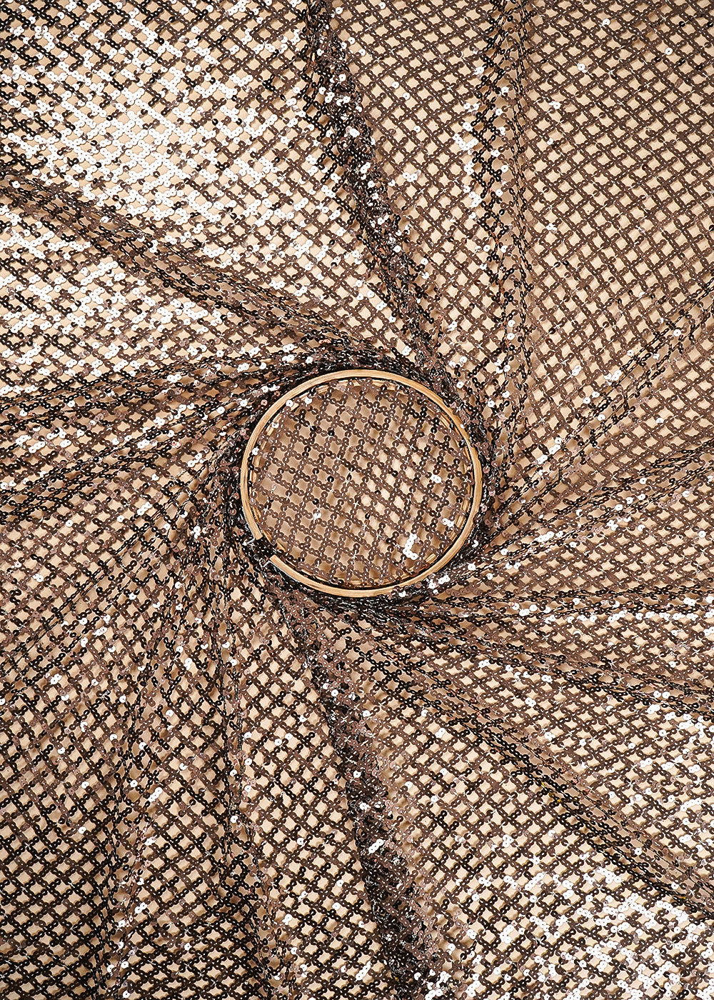 Chocolate Brown Exclusive Fabric With All Over Sequins Work 23630
