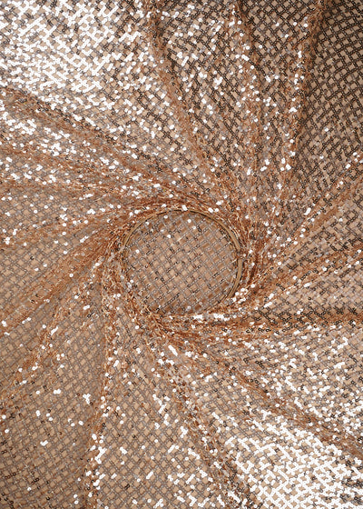 Champange Gold Exclusive Fabric With All Over Sequins Work 23631