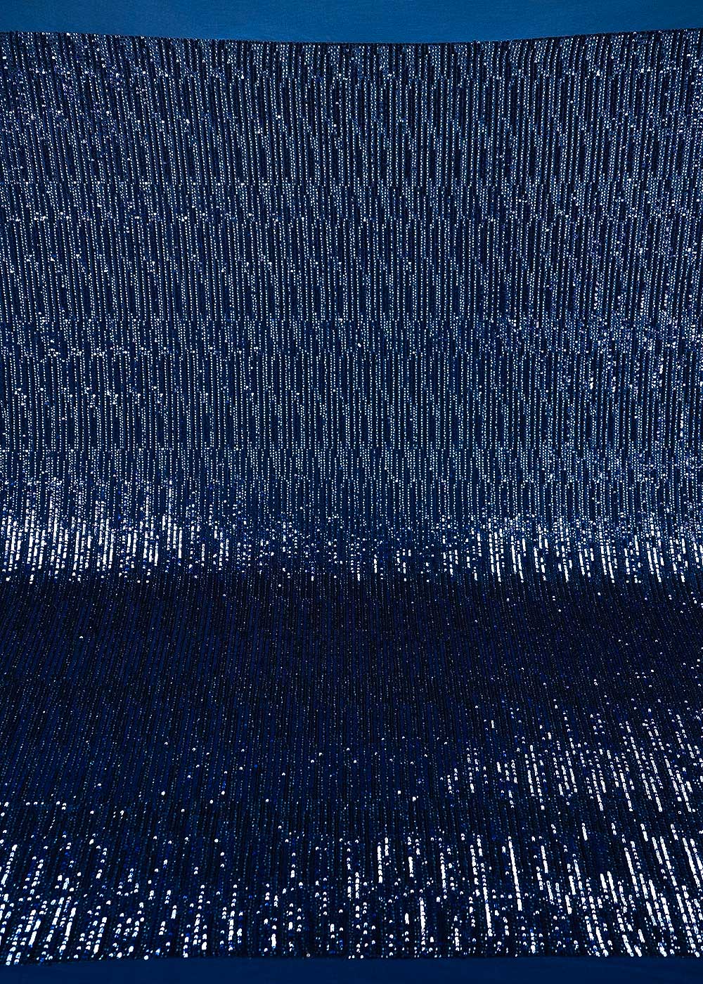 Navy Blue Imported Net Fabric With All Over Sequins And Katdana Work 23764
