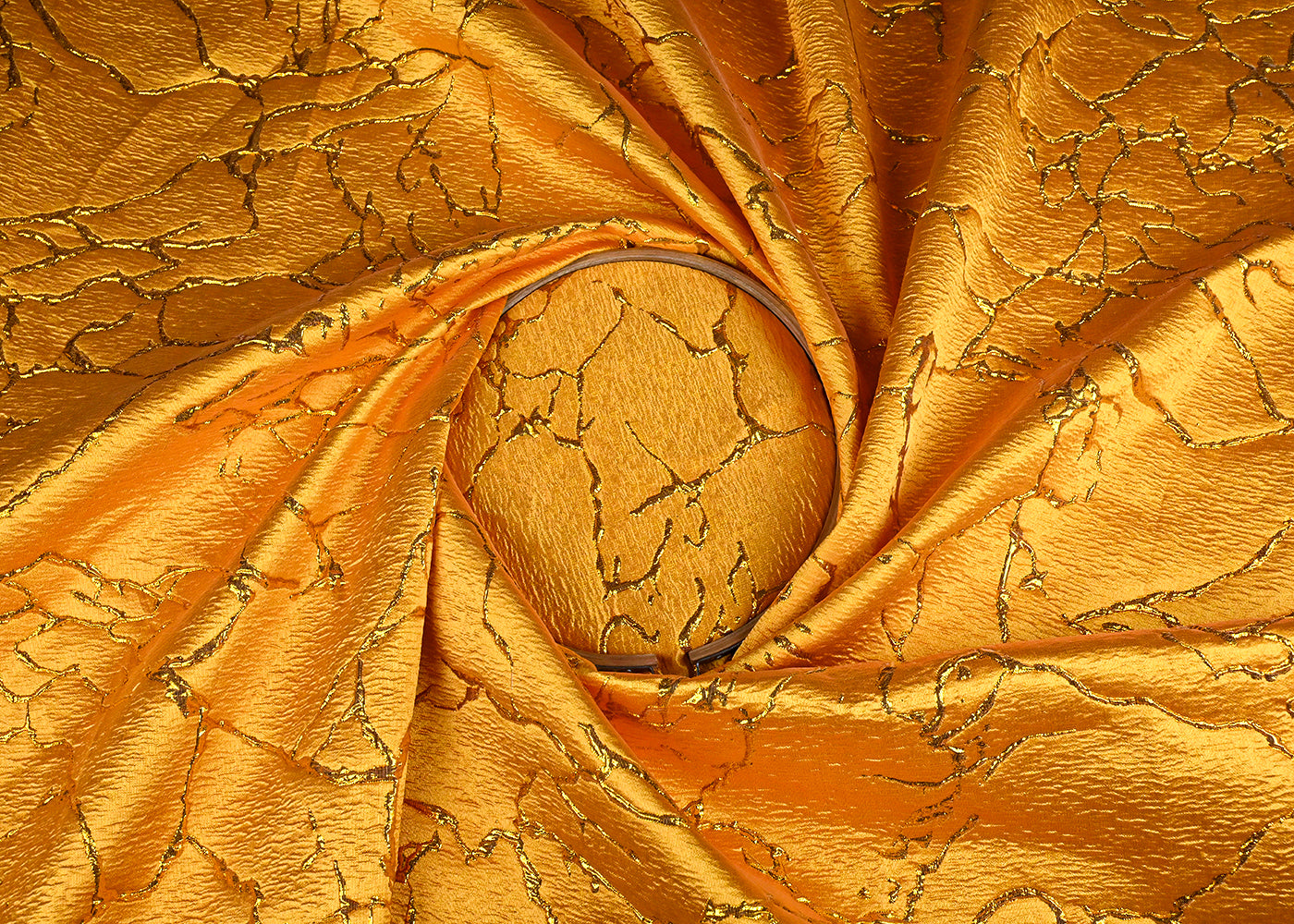 Yellow Imported Jacquard Fabric With All Over Embosed Work 24134