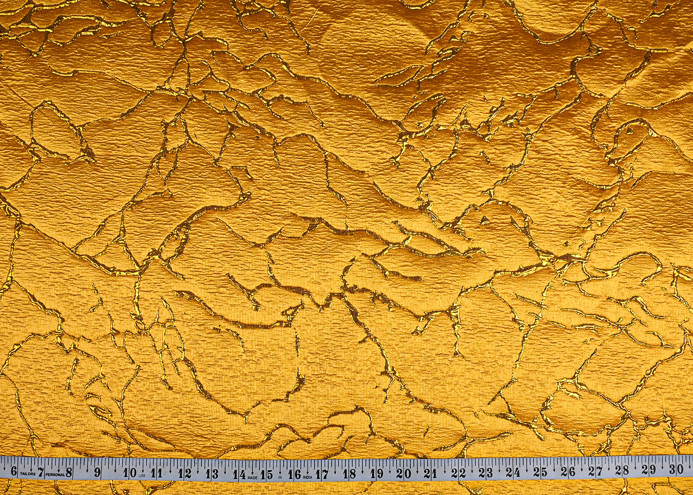 Yellow Imported Jacquard Fabric With All Over Embosed Work 24134